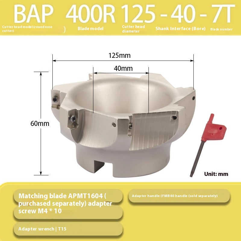 6020 CNC lathe tooling 300R/400R machining center right-angle end milling cutter discs 90° cutter discs for AP milling inserts Shandong Denso Pricision Tools Co.,Ltd.